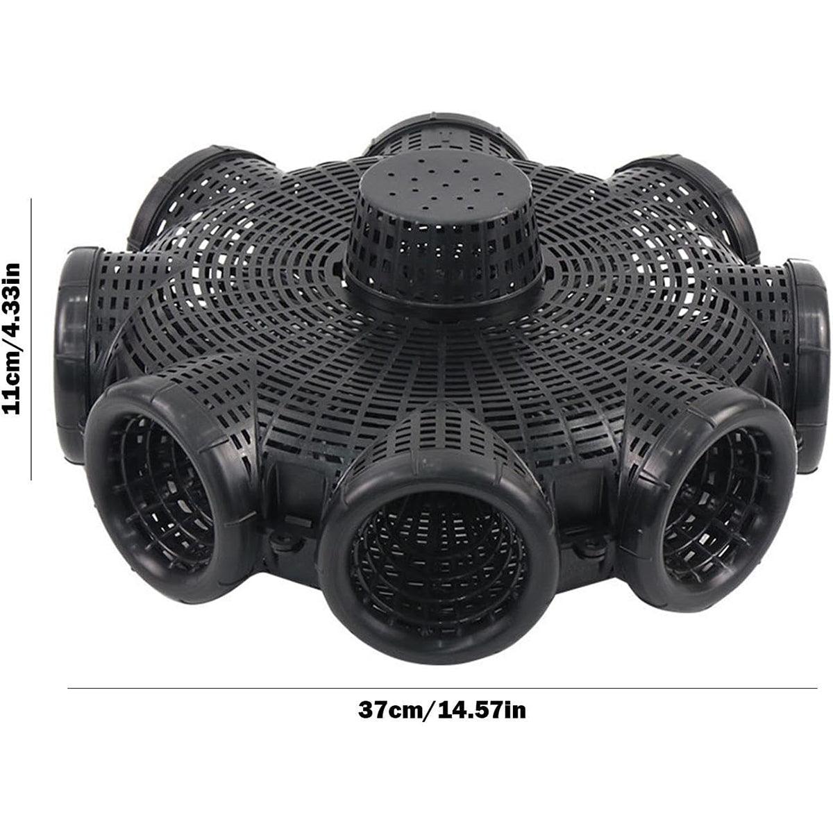 Eight Hole Eel Cage Ground Fish Trap Lobster Fishing Net Foldable Crab Catcher V528-8-HOLE-FISHING-CAGE-316439