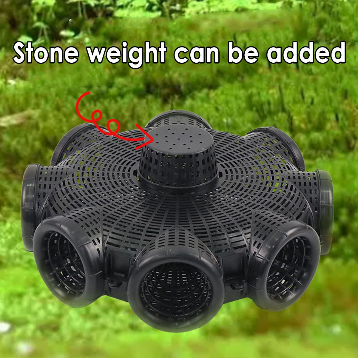 Eight Hole Eel Cage Ground Fish Trap Lobster Fishing Net Foldable Crab Catcher V528-8-HOLE-FISHING-CAGE-316439