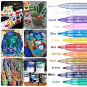 Flysea 12-80 Colours Acrylic Paint Pens Painting Stone Ceramic Glass Marker2-3Mm - 80-Colour Set V528-80-COLOURSET-578544