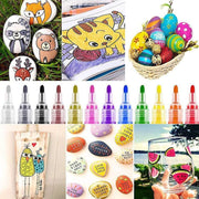 Flysea 12-80 Colours Acrylic Paint Pens Painting Stone Ceramic Glass Marker2-3Mm - 80-Colour Set V528-80-COLOURSET-578544