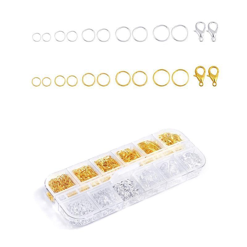800x Jump Rings Split Lobster Clasps Hooks For DIY Jewelry Making Necklace V528-800PCS-BOXMETALACCESSORIES-916728