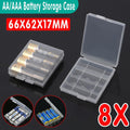 8X Clear Plastic Aa Aaa Battery Box Storage Case Cover Batteries Holder V528-8BATTERYBO-781196