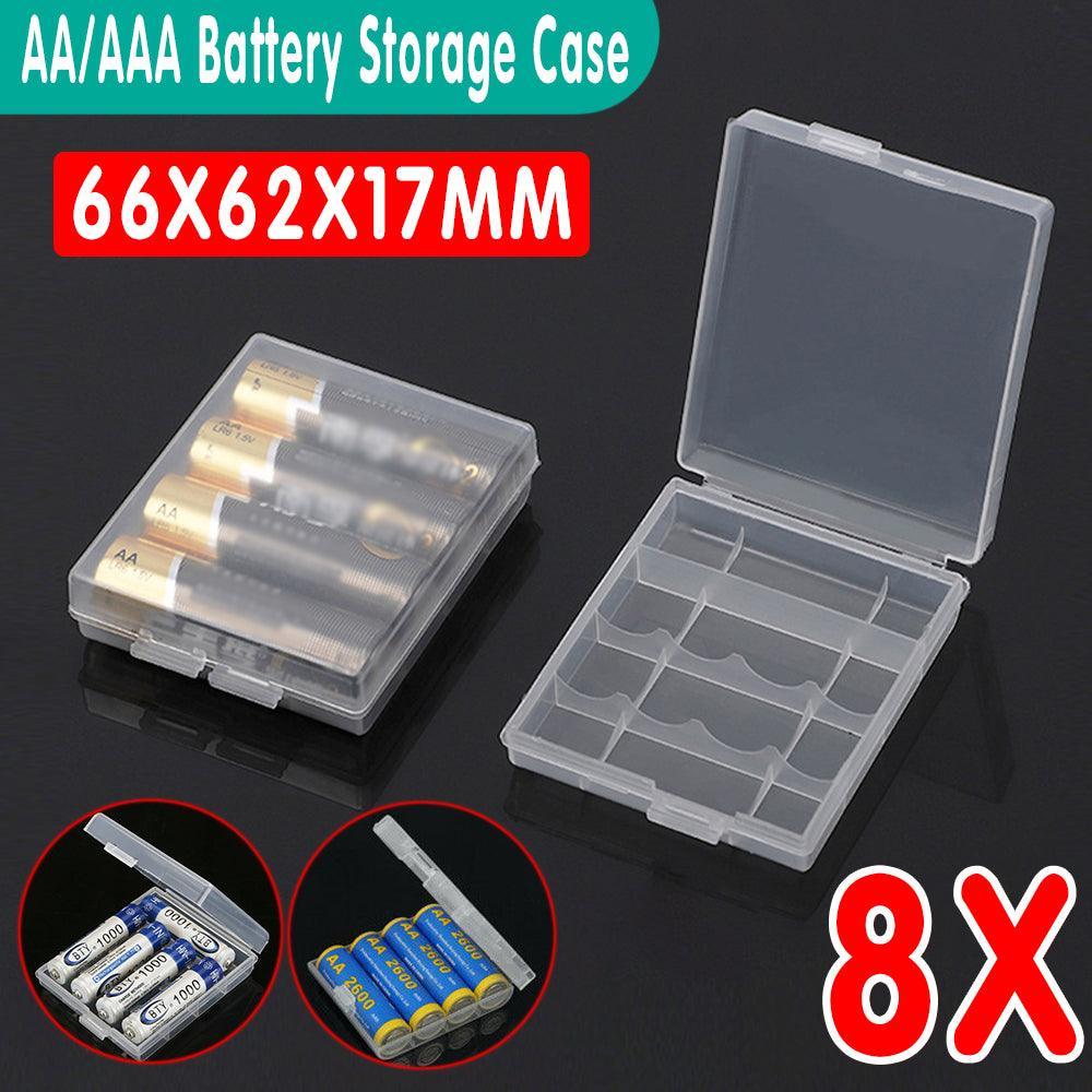 8X Clear Plastic Aa Aaa Battery Box Storage Case Cover Batteries Holder V528-8BATTERYBO-781196