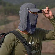 Unisex Face Neck Flap Hat Wide Brim Cap Hiking Fishing Sun Protection Outdoor - Army Green V528-9071SUNVISOR-ARMYGREEN-195817