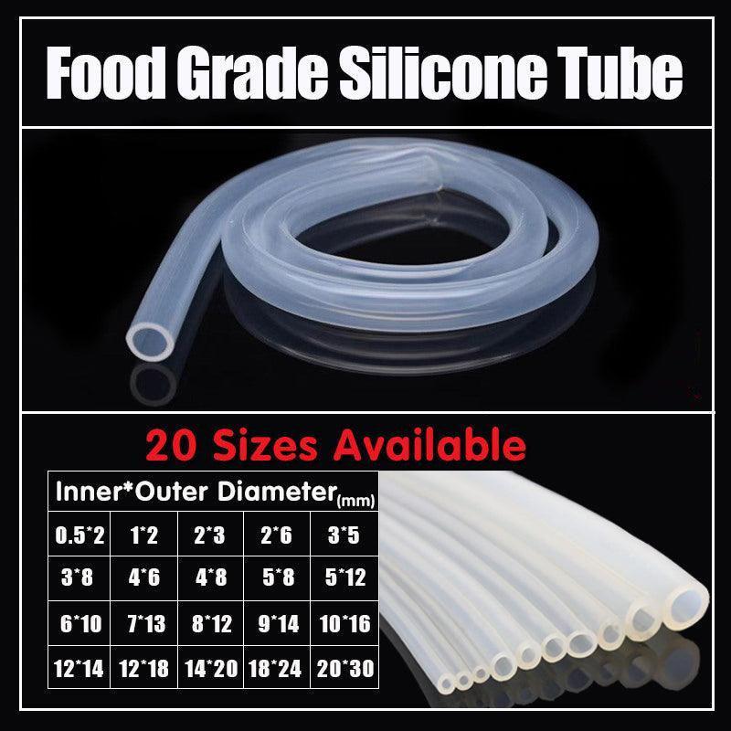 Food Grade Transparent Silicone Rubber Tube Hose Pipe Clear Beer Milk Soft 1M - 10*14mm V528-92336
