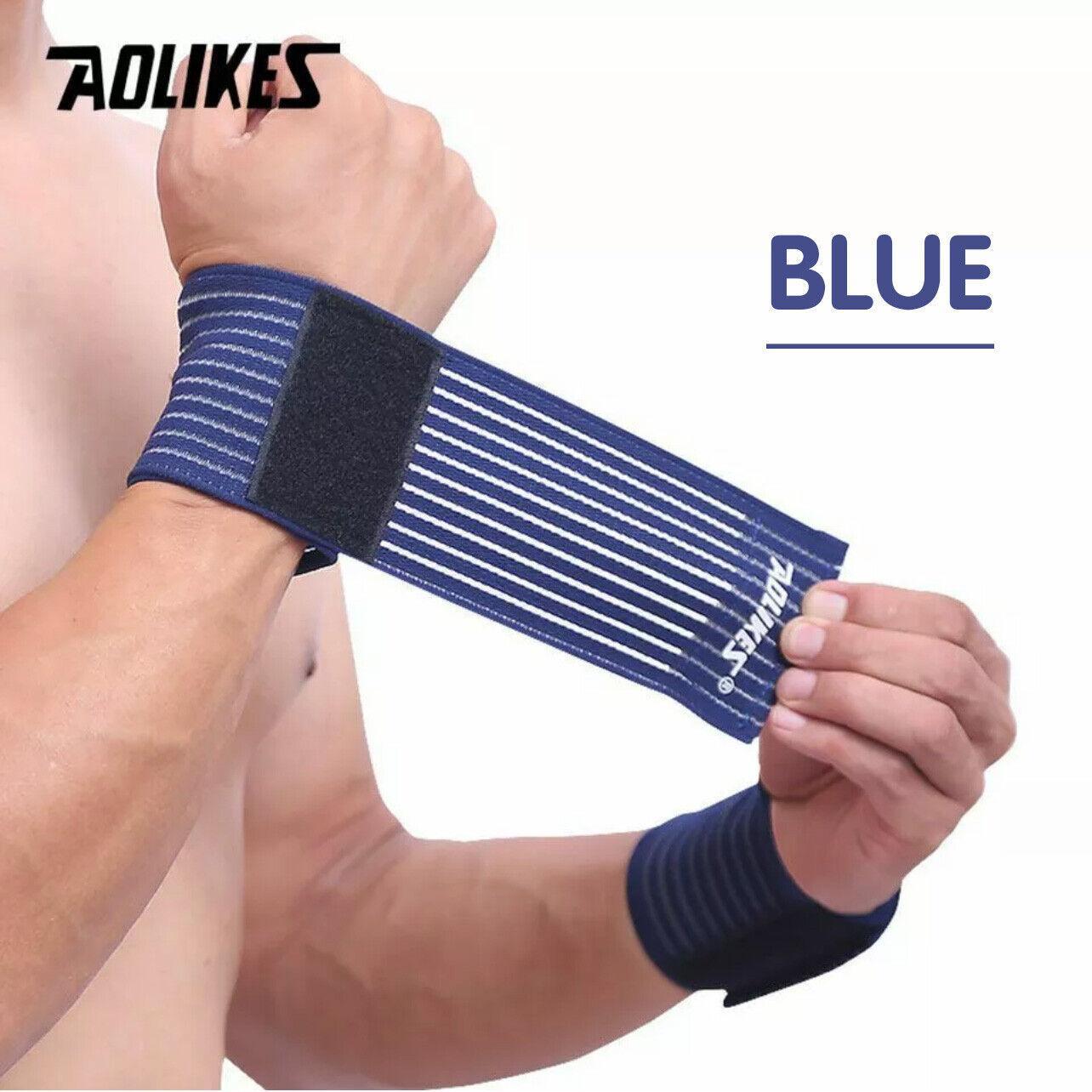 Aolikes Wrist Brace Elastic Bandage Support Sport Gym Wrap Fitness Wristband - Black V528-9360101004811