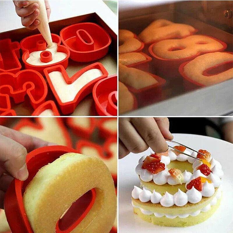 10 Inch Silicone Number Cake Mould Birthday Baking Pan Fondant Tools - 6 or 9 V528-9360101012489
