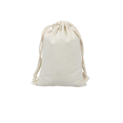 10X Canvas Cotton Drawstring Bags Linen Calico Tote Gift Storage Pouches - 8x10cm V528-9360101012809