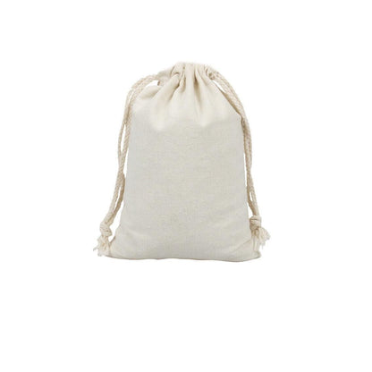 10X Canvas Cotton Drawstring Bags Linen Calico Tote Gift Storage Pouches - 25x35cm V528-9360101012991