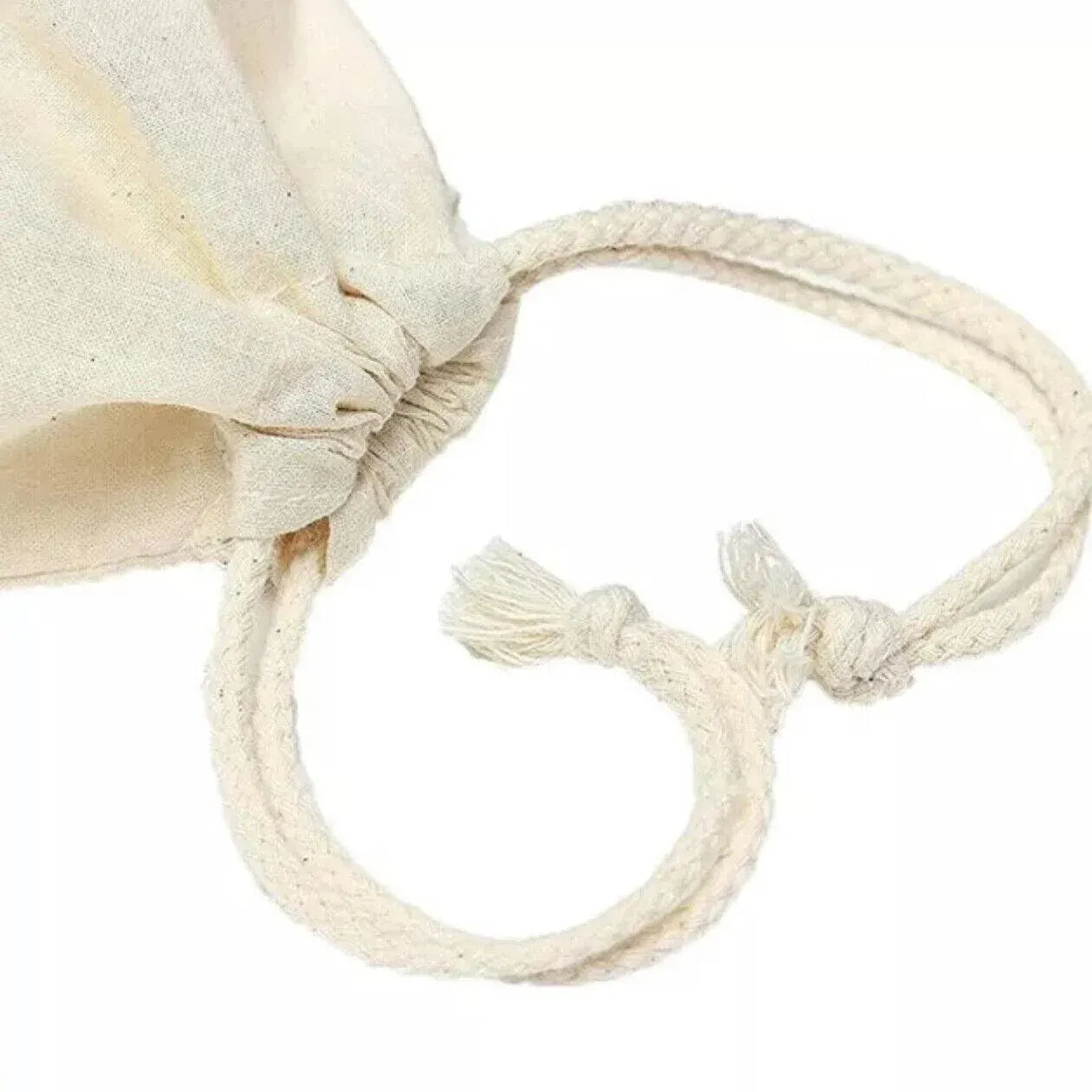 10X Canvas Cotton Drawstring Bags Linen Calico Tote Gift Storage Pouches - 25x35cm V528-9360101012991
