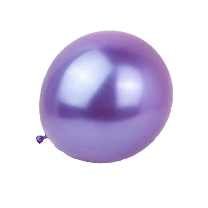 Metallic Latex Balloons 12 Inch Chrome Party Balloons for Birthday Wedding Decoration - Purple 10PCS V528-9360101015213