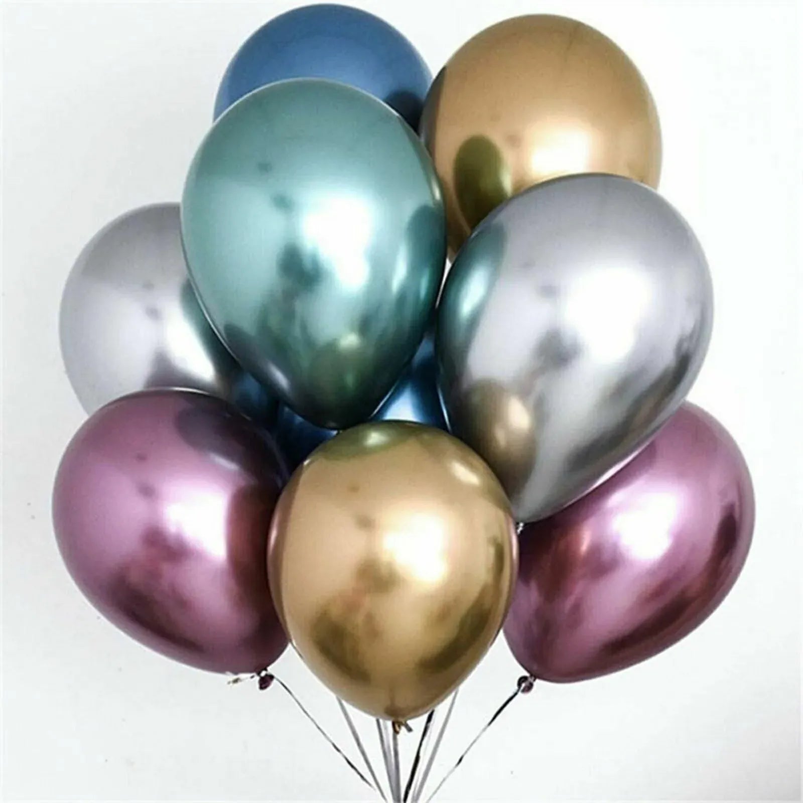 Metallic Latex Balloons 12 Inch Chrome Party Balloons for Birthday Wedding Decoration - Light Purple 10PCS V528-9360101015237
