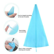 2/4PCS Reusable Silicone Pastry Bag DIY Icing Bags Cream Cake Decorating - 2 PCS(18 inch *2) V528-9360101015589