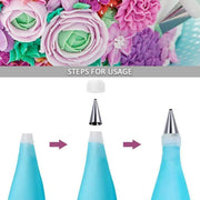 2/4PCS Reusable Silicone Pastry Bag DIY Icing Bags Cream Cake Decorating - 2 PCS(18 inch *2) V528-9360101015589