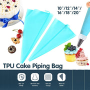 2/4PCS Reusable Silicone Pastry Bag DIY Icing Bags Cream Cake Decorating - 2 PCS(20 inch *2) V528-9360101015596