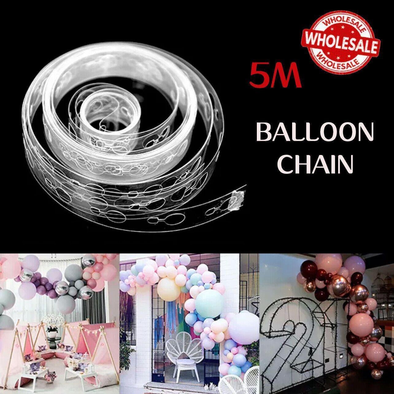 5M Balloon Decorate Strip Arch Garland Connect Chain Diy Tape Party Bar Decor Au - 1 Pack V528-9360101016241