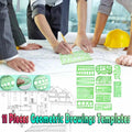 11Pcs Plastic Geometric Template Ruler Stencil Set Measuring Tool - 11 PCS V528-9360101017026