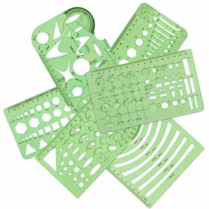 11Pcs Plastic Geometric Template Ruler Stencil Set Measuring Tool - 11 PCS V528-9360101017026