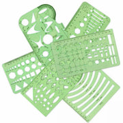 11Pcs Plastic Geometric Template Ruler Stencil Set Measuring Tool - 11 PCS V528-9360101017026