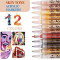 12 Colours Acrylic Paint Pens Markers Skin Tone V528-9360101017637