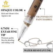 12 Colours Acrylic Paint Pens Markers Skin Tone V528-9360101017637