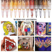 12 Colours Acrylic Paint Pens Markers Skin Tone V528-9360101017637