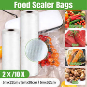 1-10x Commercial Heat-Resistant Vacuum Sealer Rolls for Food Storage - 2 Rolls (22cm x 5m) V528-9360101023089