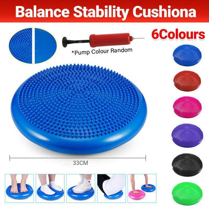 Balance Stability Cushion Wobble Air Disc Ankle Knee Strength Rehab Exercise - Green V528-9360101024437