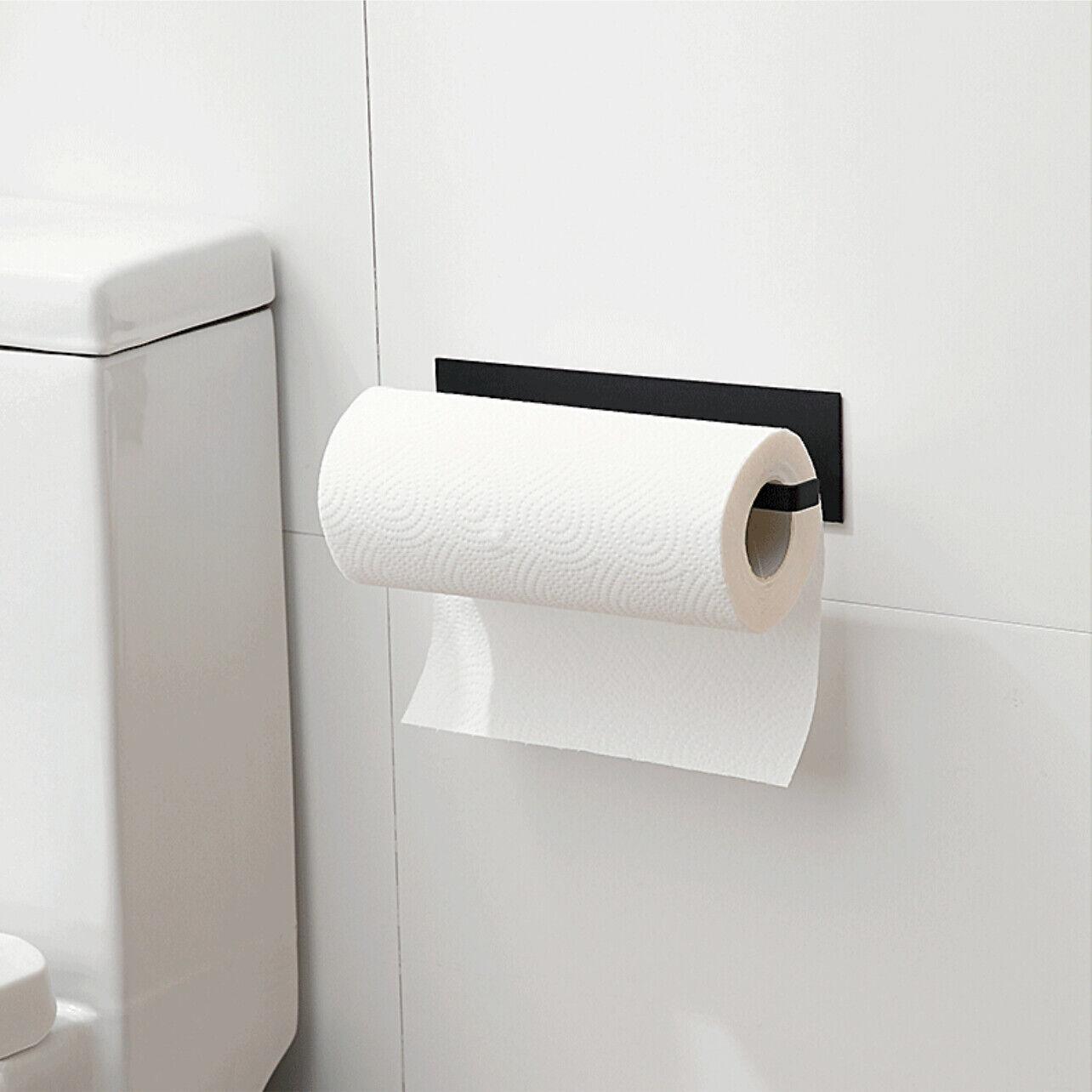 Self-Adhesive Paper Towel Holder Rack for Kitchen Rolls and Wrap Storage - White x 1 unit V528-9360101025892