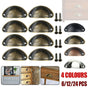 6X Cupboard Door Cabinet Cup Drawer Furniture Retro Antique Pull Shell Handle - Green Bronze V528-9360101029579