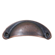 6X Cupboard Door Cabinet Cup Drawer Furniture Retro Antique Pull Shell Handle - Green Bronze V528-9360101029579