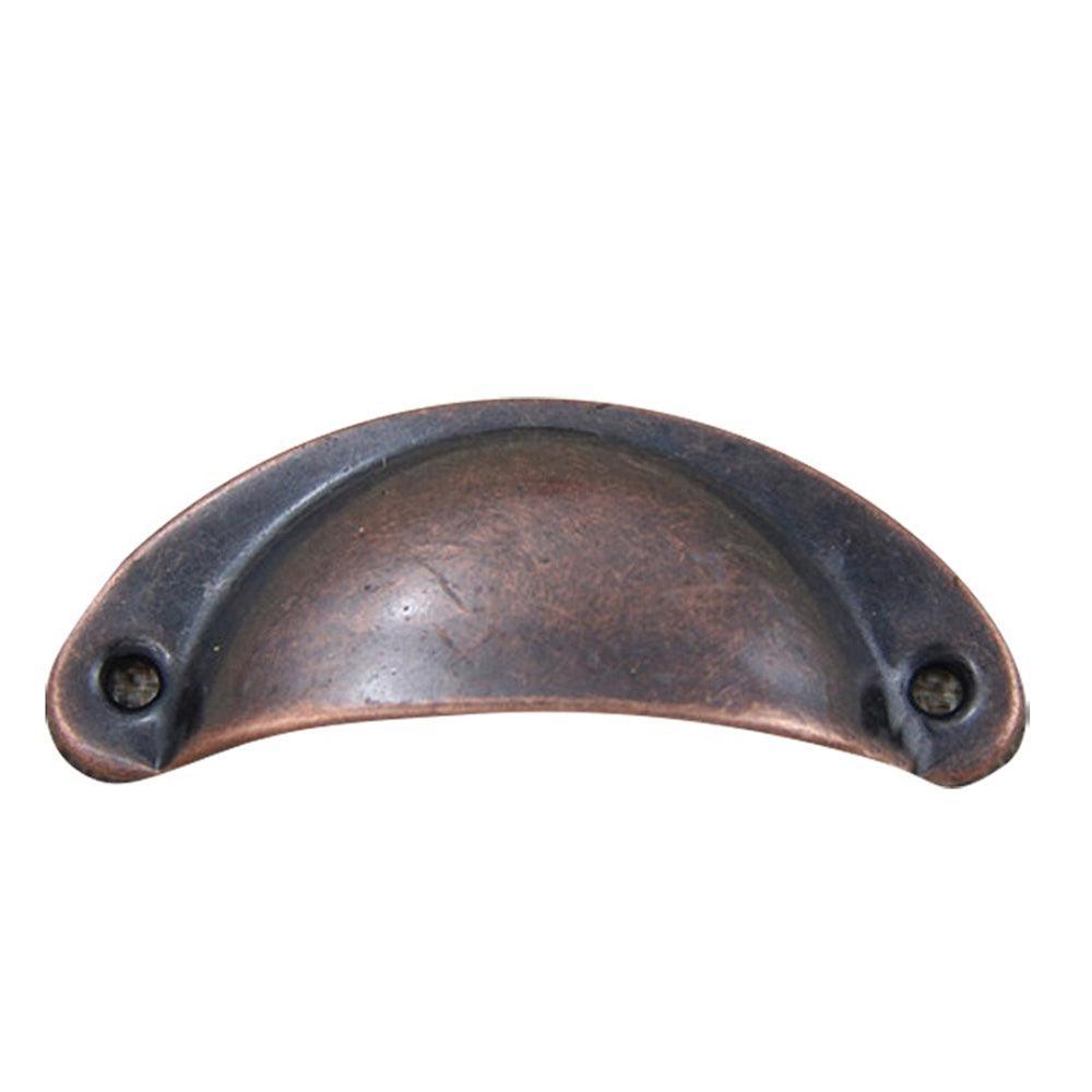 6X Cupboard Door Cabinet Cup Drawer Furniture Retro Antique Pull Shell Handle - Green Bronze V528-9360101029579