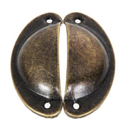 6X Cupboard Door Cabinet Cup Drawer Furniture Retro Antique Pull Shell Handle - Red Bronze V528-9360101029678