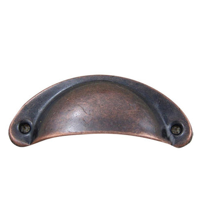 6X Cupboard Door Cabinet Cup Drawer Furniture Retro Antique Pull Shell Handle - Red Bronze V528-9360101029678