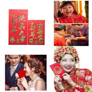 8*11.5 cm Set of 6 - Chinese New Year Red Pocket Lucky Money Envelopes - C V528-9360101030728