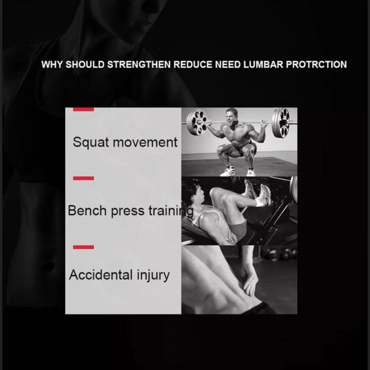 Fitness Weight Lifting Belt Barbell Dumbell Training Back Support Men Women L - Black-L V528-9360101031640