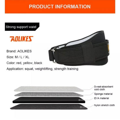 Fitness Weight Lifting Belt Barbell Dumbell Training Back Support Men Women XL - Yellow-XL V528-9360101031718