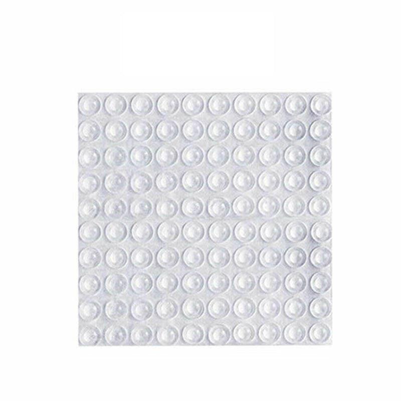 100PCS Clear Silicone Bumper Pads Self Adhesive Door Drawer Cabinet Furniture Stopper - 100PCS-10*2mm V528-9360101031770