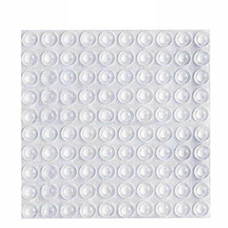 100PCS Clear Silicone Bumper Pads Self Adhesive Door Drawer Cabinet Furniture Stopper - 100PCS-10*2mm V528-9360101031770