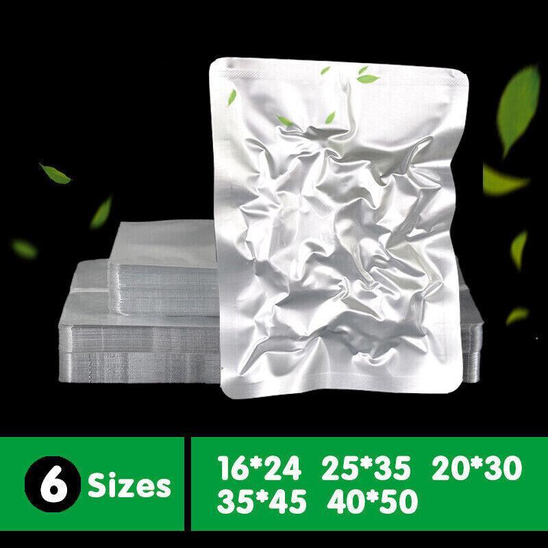 100/200X Aluminum Foil Heat Seal Mylar Food Vacuum Bags 6 Sizes - 40x50cm x 100 PCS V528-9360101033255