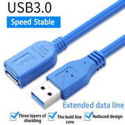 Super speed Usb 3.0 Male To Female Data Cable Extension Cord For Laptop Pc Camera - 3M V528-9360101036072