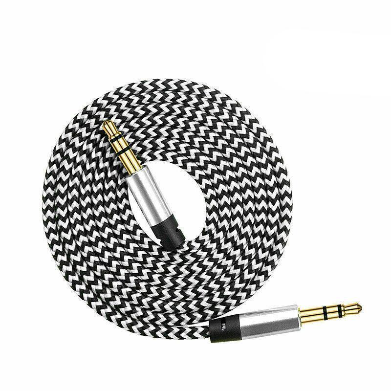 AUX Cable 3.5mm Stereo Audio Input Extension Male to Male Auxiliary Car Cord - White V528-9360101036799