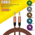 AUX Cable 3.5mm Stereo Audio Input Extension Male to Male Auxiliary Car Cord - Orange V528-9360101036805