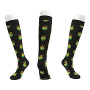 L/XL Size Compression Socks Unisex Adult Nursing Travel Stocking Sport - Black Lemon V528-9360101040000