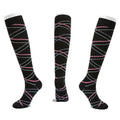 L/XL Size Compression Socks Unisex Adult Nursing Travel Stocking Sport - Streamer V528-9360101040017