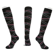 L/XL Size Compression Socks Unisex Adult Nursing Travel Stocking Sport - Streamer V528-9360101040017