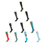 L/XL Size Compression Socks Unisex Adult Nursing Travel Stocking Sport - Blue Dot V528-9360101040031