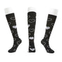 L/XL Size Compression Socks Unisex Adult Nursing Travel Stocking Sport - Black Heart V528-9360101040048