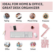 Leather Mouse Pad Gaming Waterproof Desk Mat 25 x 21cm Anti Slip - Black V528-9360101041052