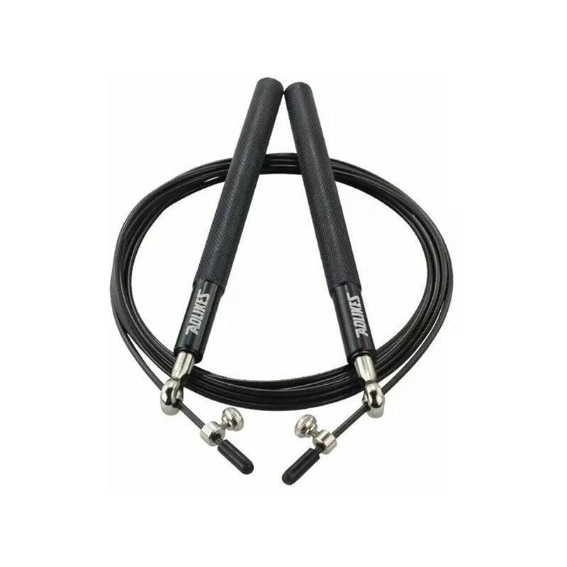 Aolikes Adjustable High Speed Steel Skipping Jump Rope Dual Bearings Gym Boxing - Black V528-9360101047702